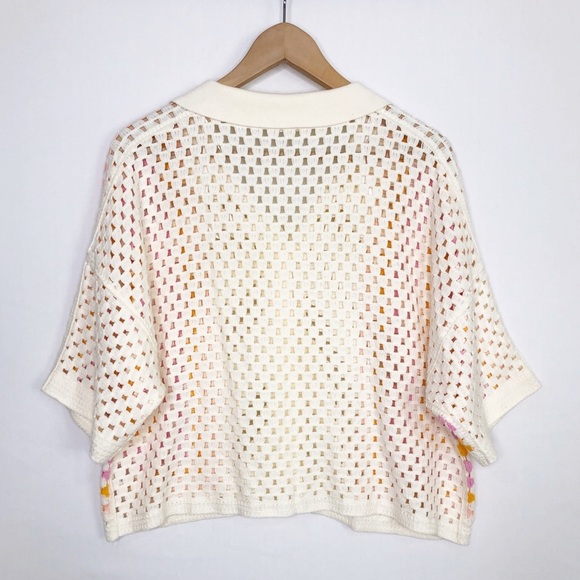 New In M/L polo Multicolored crochet cardigan - Picture 8 of 10